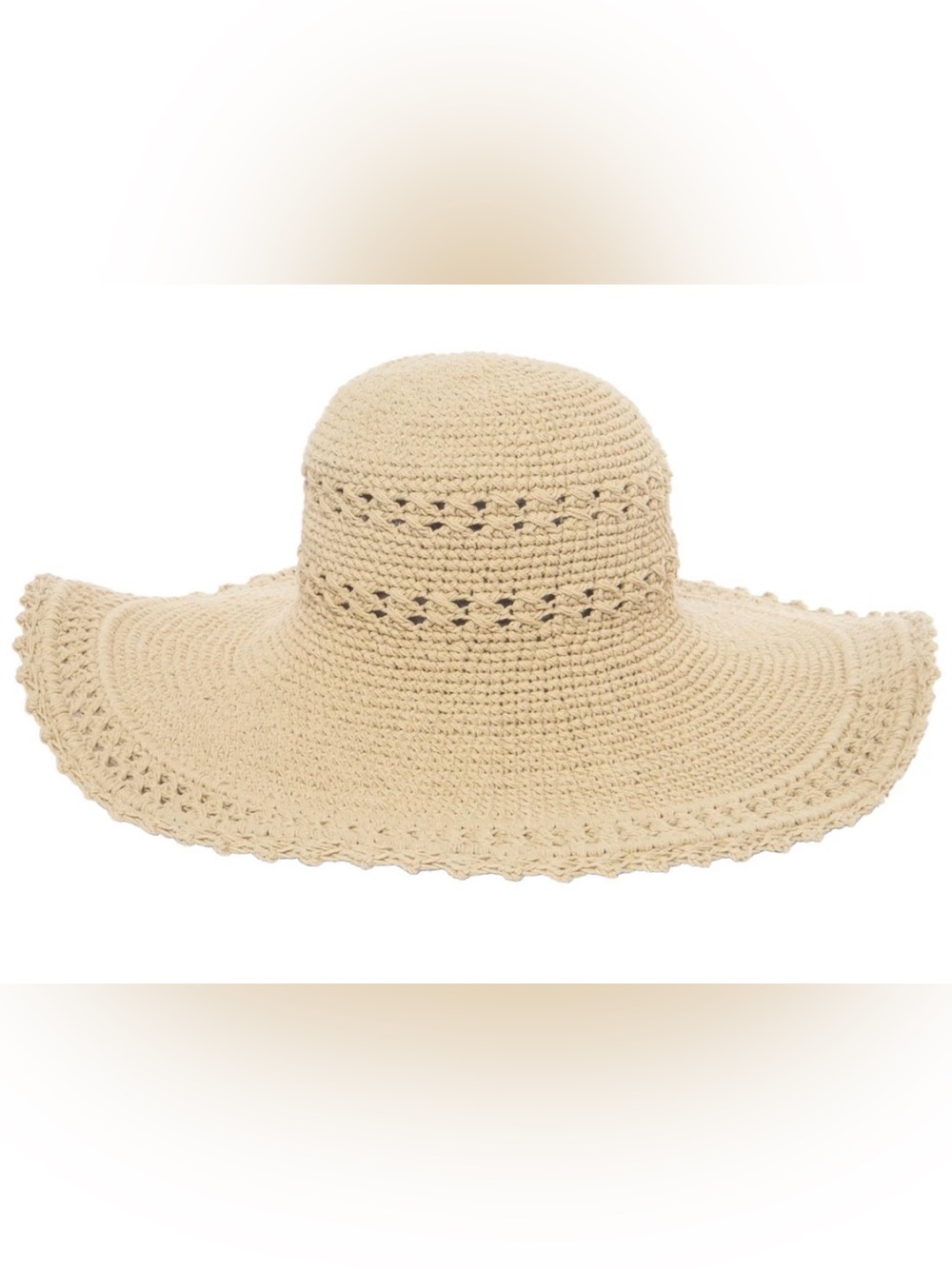 NWT! SAN Diego Hat Co. Oversized Brim Crochet W/ Scalloped Edge. One Size Fits